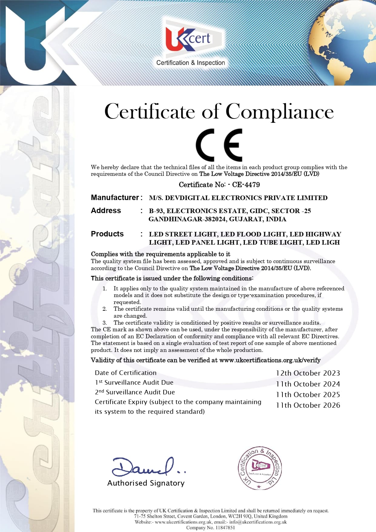 Certificate of Compliance